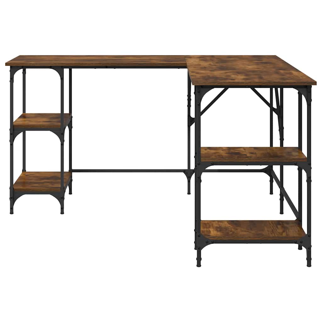 Bureau 139x139x75 cm bewerkt hout gerookt eikenkleurig is nu te koop bij PeponiXL, paradijselijk wonen!