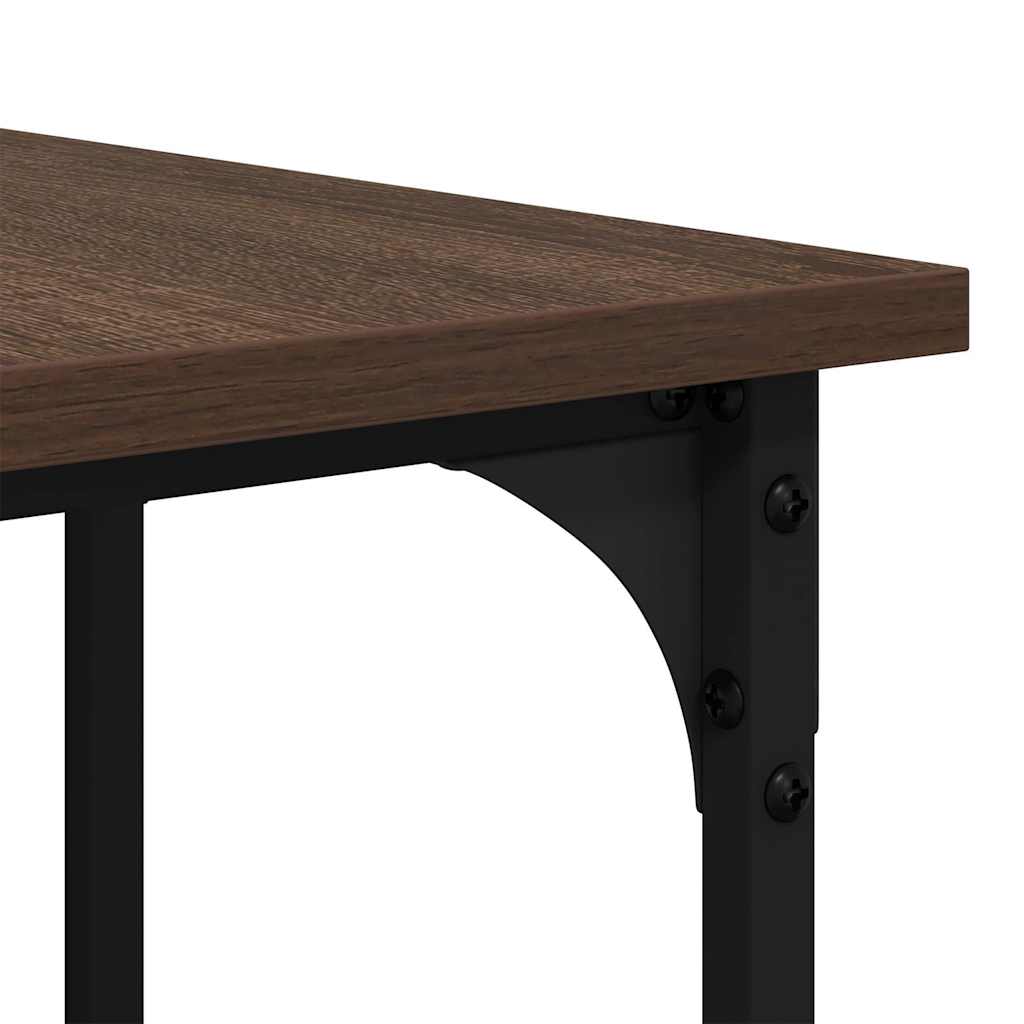 Bureau 139x139x75 cm bewerkt hout bruin eikenkleur is nu te koop bij PeponiXL, paradijselijk wonen!