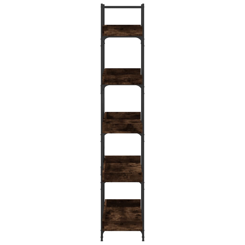 Boekenkast 5-laags 100x33x180,5 cm bewerkt hout gerookt eiken is nu te koop bij PeponiXL, paradijselijk wonen!