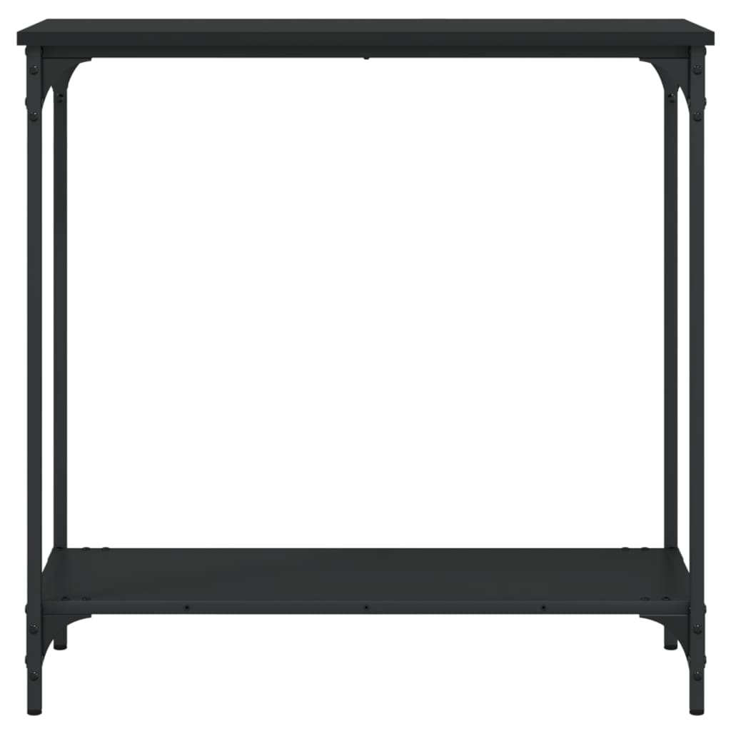 Wandtafel 75x30,5x75 cm bewerkt hout zwart is nu te koop bij PeponiXL, paradijselijk wonen!