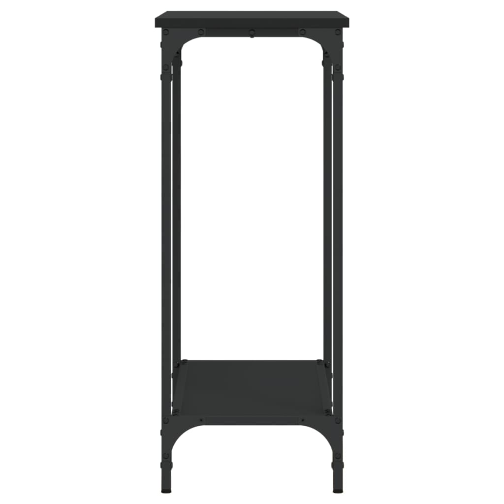 Wandtafel 75x30,5x75 cm bewerkt hout zwart is nu te koop bij PeponiXL, paradijselijk wonen!