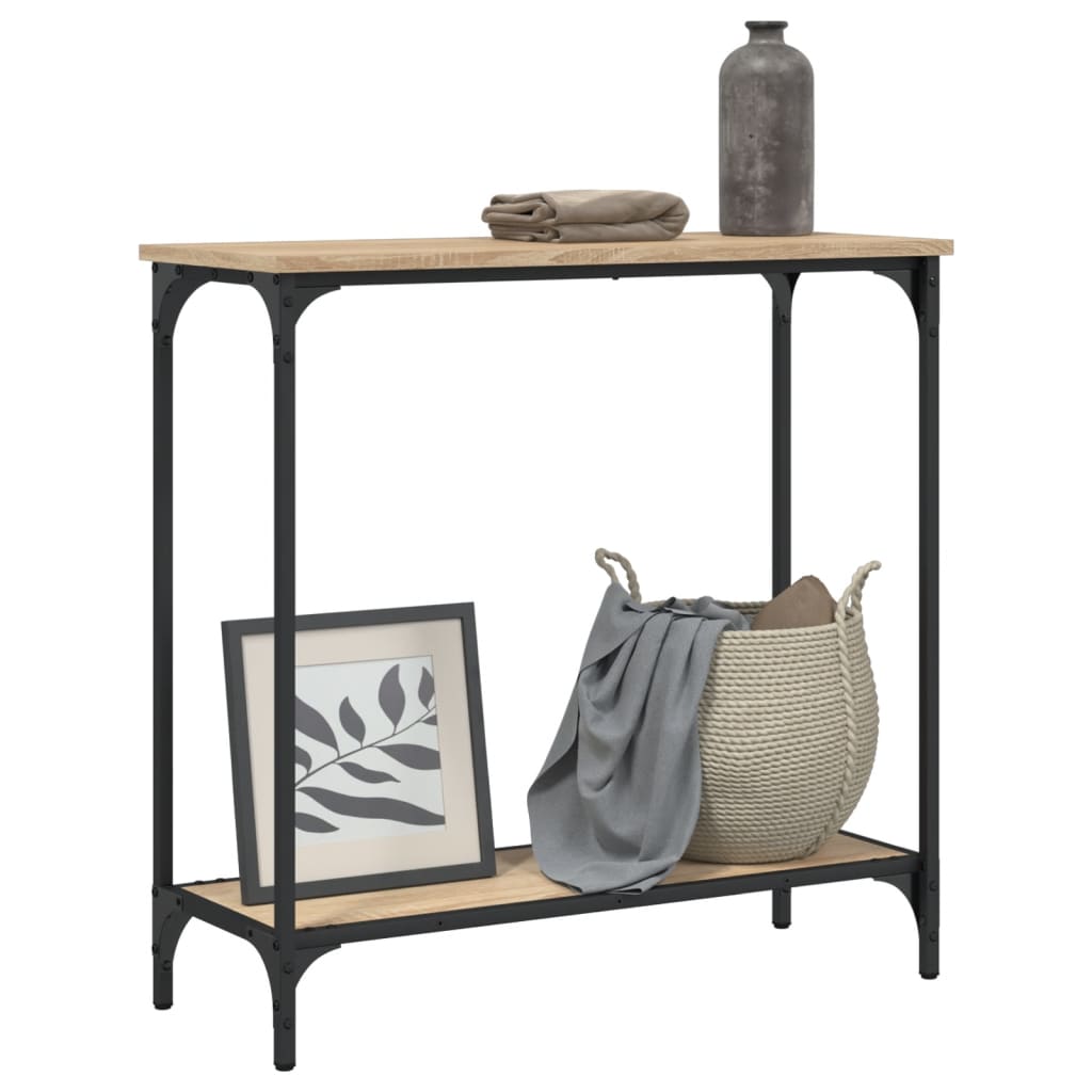 Consoletafel Sonoma Eiken 75x30,5x75 cm Bewerkt Hout is nu te koop bij PeponiXL, paradijselijk wonen!
