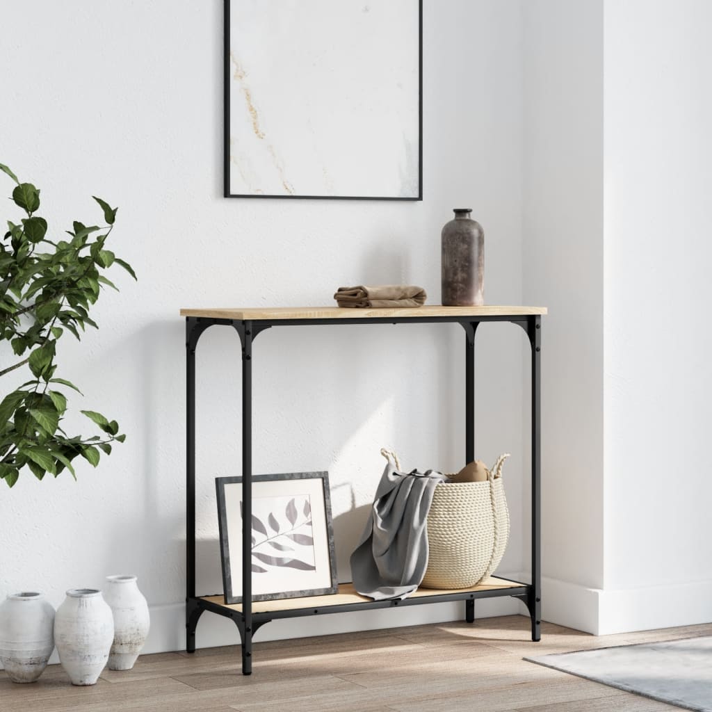 Consoletafel Sonoma Eiken 75x30,5x75 cm Bewerkt Hout is nu te koop bij PeponiXL, paradijselijk wonen!