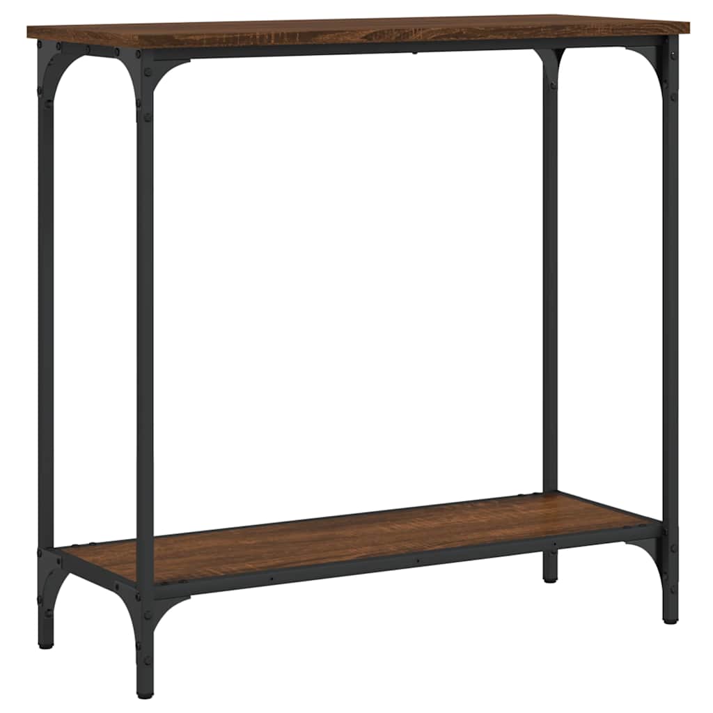 Wandtafel 75x30,5x75 cm bewerkt hout bruin eikenkleur is nu te koop bij PeponiXL, paradijselijk wonen!