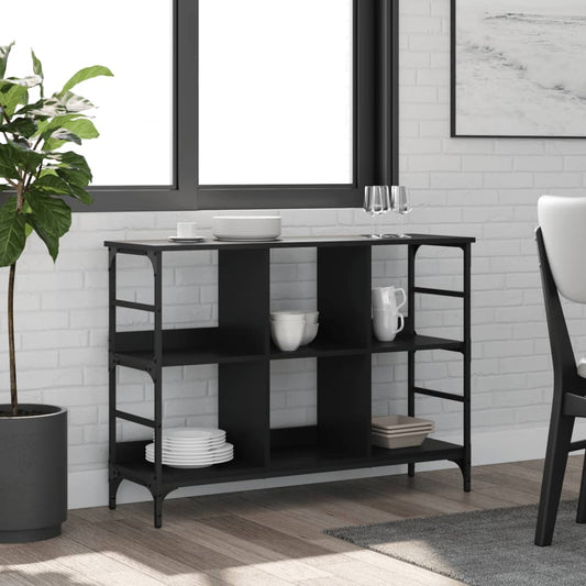 Dressoir 102x32x73,5 cm bewerkt hout zwart is nu te koop bij PeponiXL, paradijselijk wonen!