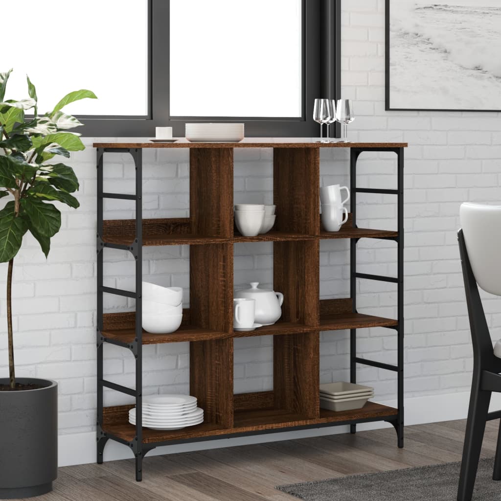 Dressoir 102x32x103,5 cm bewerkt hout bruin eikenkleur is nu te koop bij PeponiXL, paradijselijk wonen!