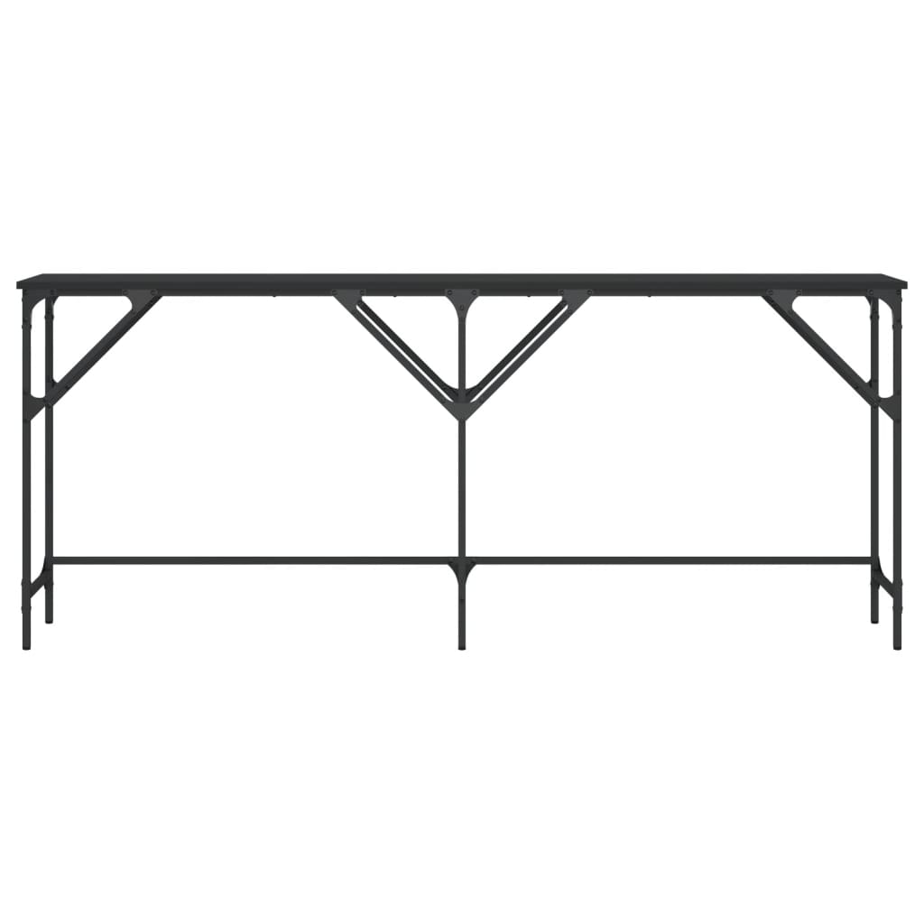 Wandtafel 180x29x75 cm bewerkt hout zwart is nu te koop bij PeponiXL, paradijselijk wonen!