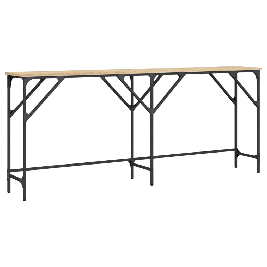 Wandtafel 180x29x75 cm bewerkt hout sonoma eikenkleurig is nu te koop bij PeponiXL, paradijselijk wonen!