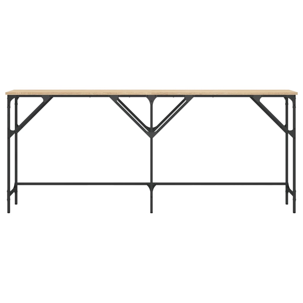 Wandtafel 180x29x75 cm bewerkt hout sonoma eikenkleurig is nu te koop bij PeponiXL, paradijselijk wonen!