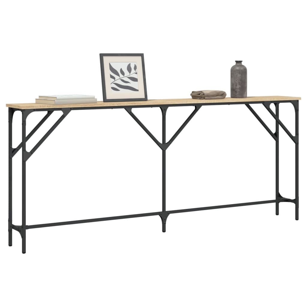 Wandtafel 180x23x75 cm bewerkt hout sonoma eikenkleurig is nu te koop bij PeponiXL, paradijselijk wonen!