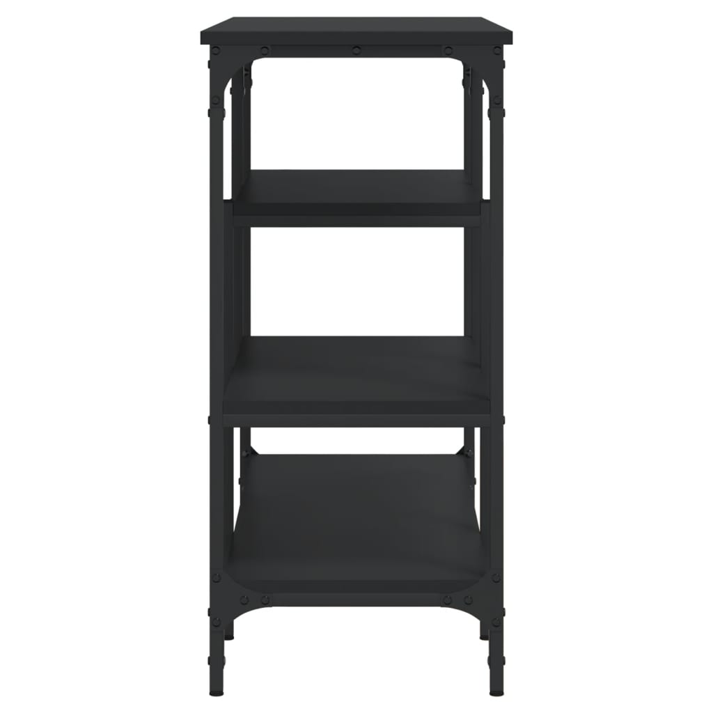 Wandtafel met schappen 100x35x75 cm zwart is nu te koop bij PeponiXL, paradijselijk wonen!