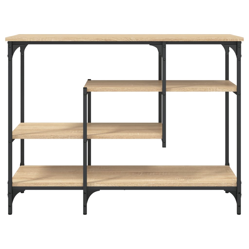 Wandtafel met schappen 100x35x75 cm sonoma eikenkleurig is nu te koop bij PeponiXL, paradijselijk wonen!
