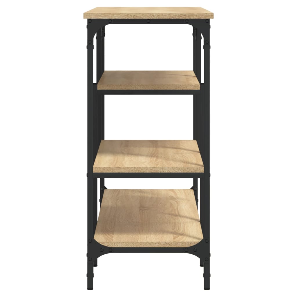 Wandtafel met schappen 100x35x75 cm sonoma eikenkleurig is nu te koop bij PeponiXL, paradijselijk wonen!
