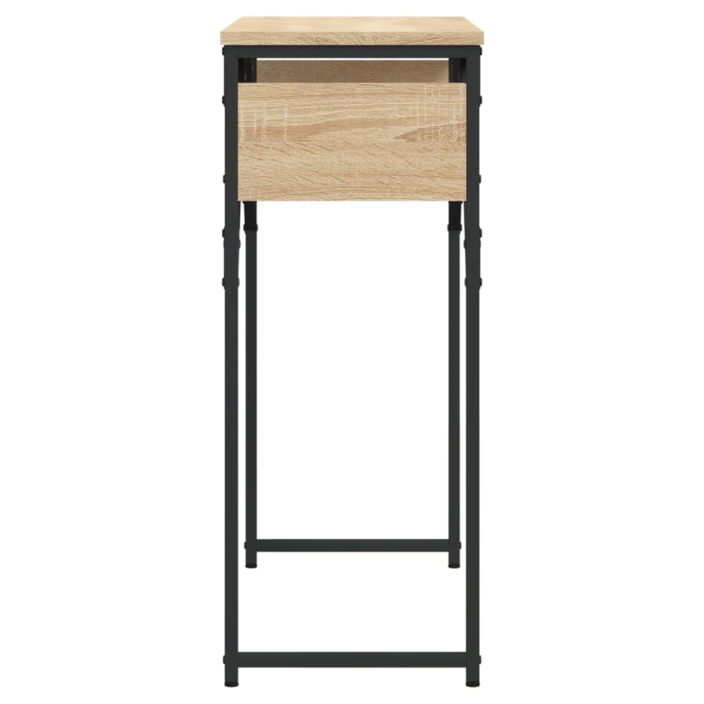 Wandtafel met schap 75x30x75 cm bewerkt hout sonoma eikenkleur is nu te koop bij PeponiXL, paradijselijk wonen!