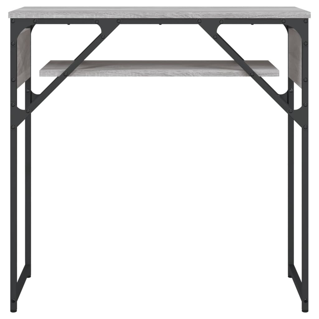 Wandtafel met schap 75x30x75 cm bewerkt hout grijs sonoma is nu te koop bij PeponiXL, paradijselijk wonen!