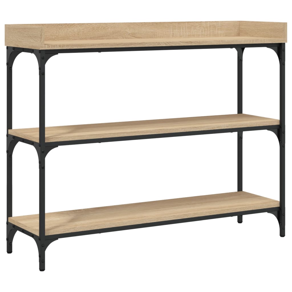 Wandtafel met schappen 100x30x80 cm sonoma eikenkleurig is nu te koop bij PeponiXL, paradijselijk wonen!
