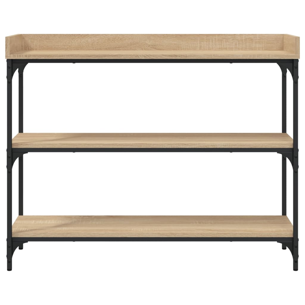 Wandtafel met schappen 100x30x80 cm sonoma eikenkleurig is nu te koop bij PeponiXL, paradijselijk wonen!