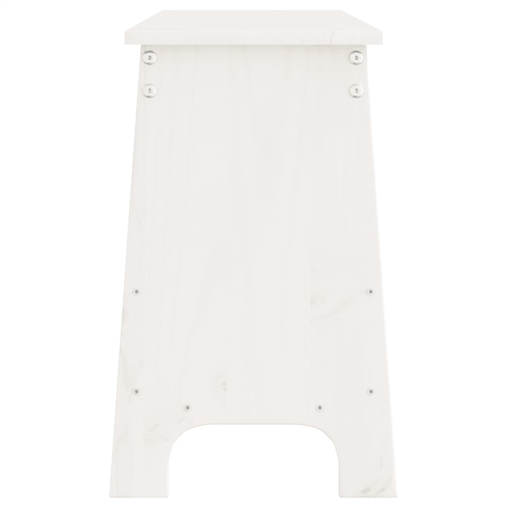 Halbankje 160x28x45 cm massief grenenhout wit is nu te koop bij PeponiXL, paradijselijk wonen!