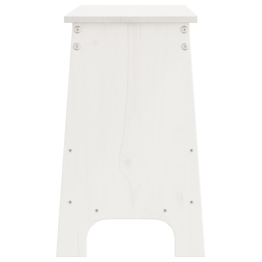 Halbank 100x28x45 cm massief grenenhout wit is nu te koop bij PeponiXL, paradijselijk wonen!