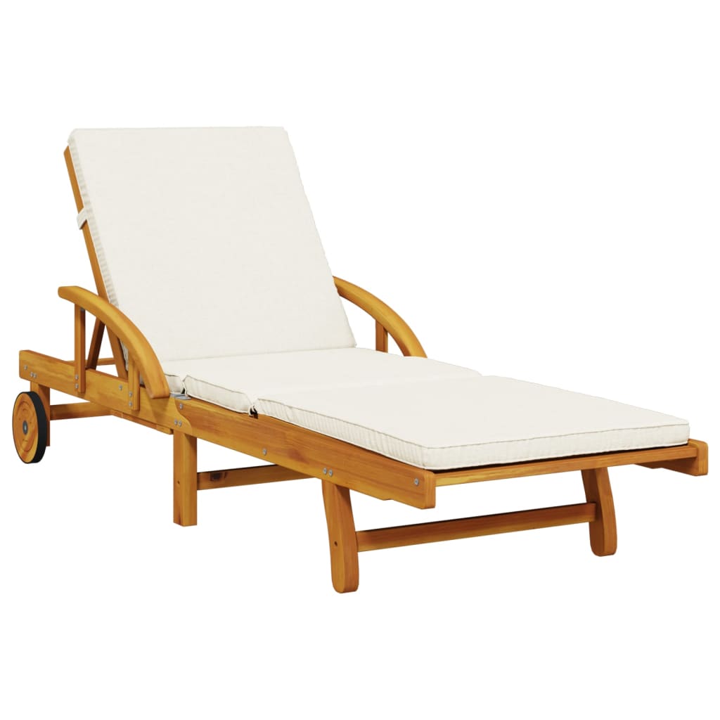 Ligbed met kussen en tafel massief acaciahout is nu te koop bij PeponiXL, paradijselijk wonen!