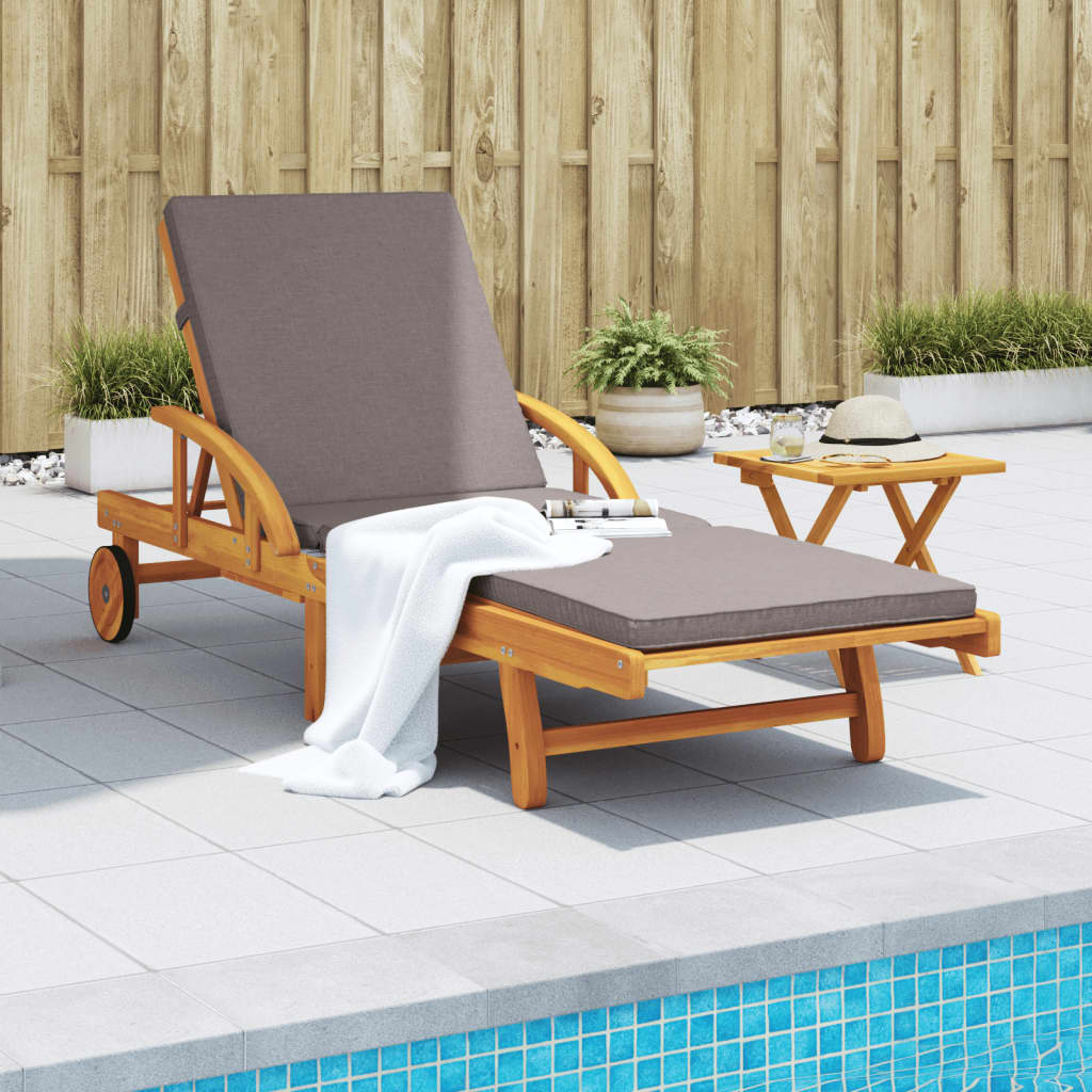Ligbed met kussen en tafel massief acaciahout is nu te koop bij PeponiXL, paradijselijk wonen!