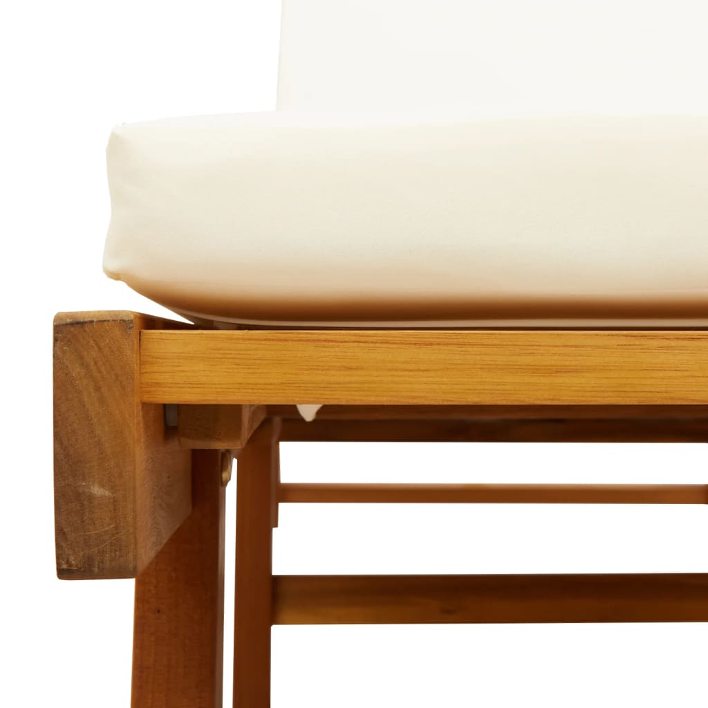 Ligbedden 2 st met tafel massief acaciahout is nu te koop bij PeponiXL, paradijselijk wonen!