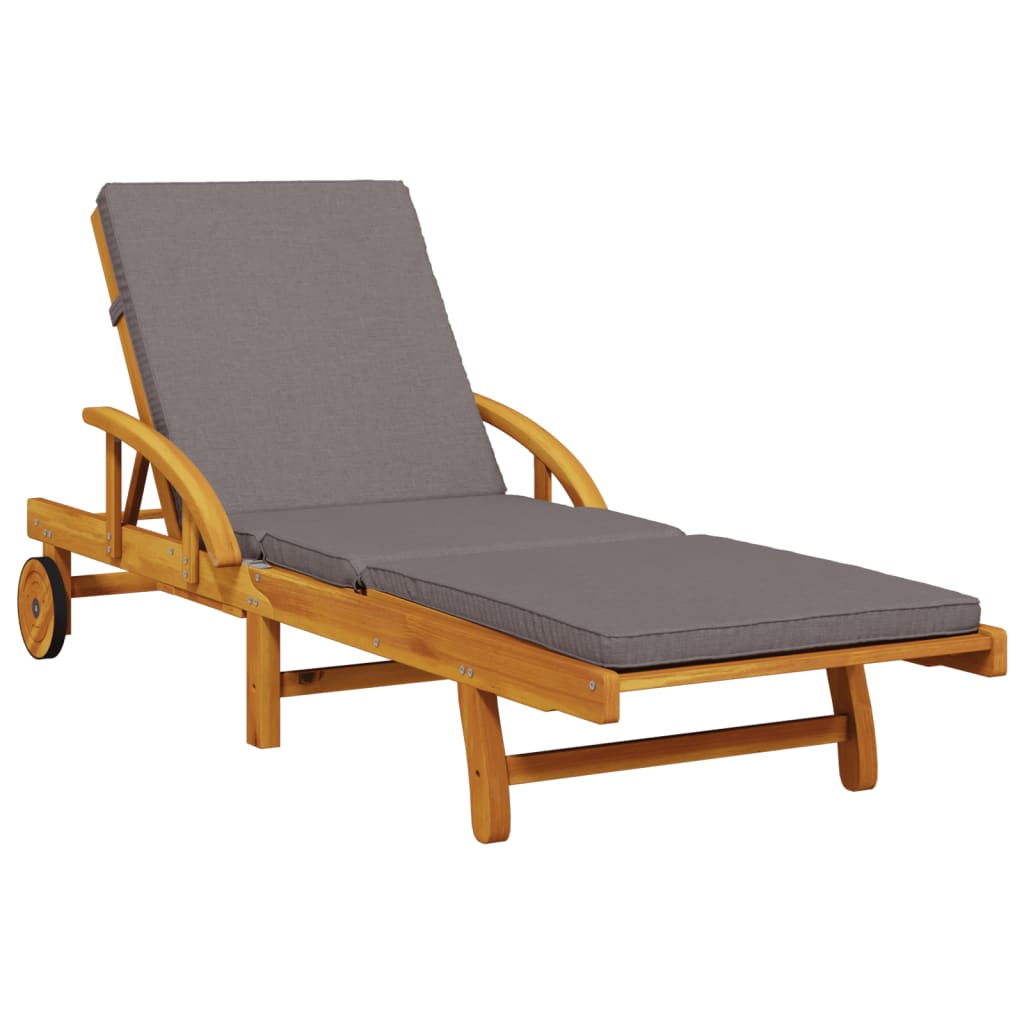 Ligbedden 2 st met kussens 200x68x83 cm massief acaciahout is nu te koop bij PeponiXL, paradijselijk wonen!