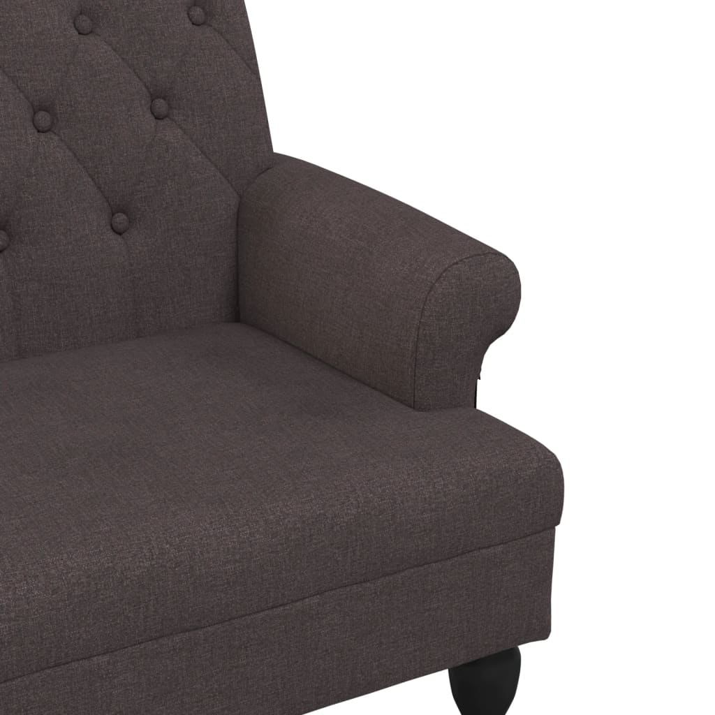 Bankje met rugleuning 120x62x75,5 cm stof donkerbruin is nu te koop bij PeponiXL, paradijselijk wonen!