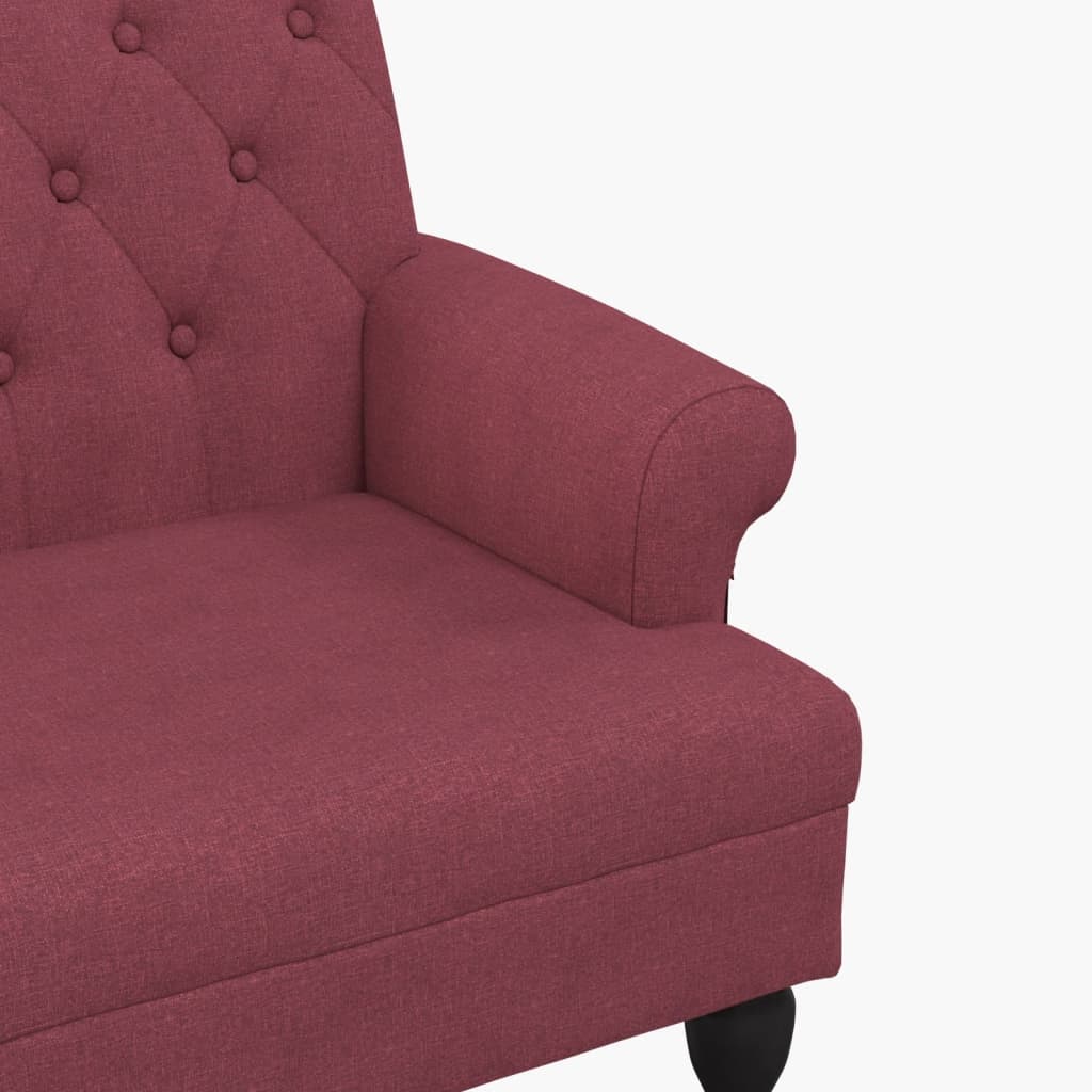 Bankje met rugleuning 120x62x75,5 cm stof wijnrood is nu te koop bij PeponiXL, paradijselijk wonen!