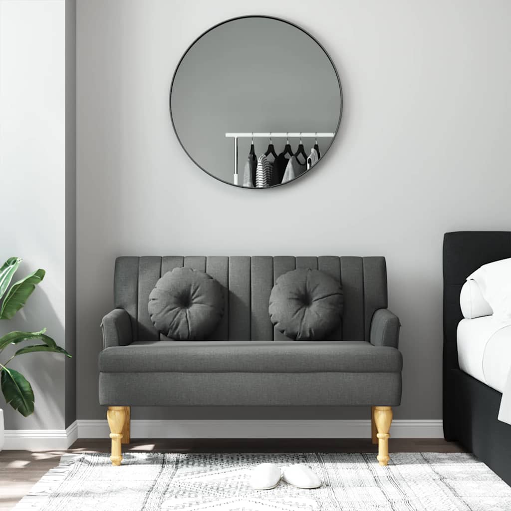 Bankje met kussens 113x64,5x75,5 cm stof donkergrijs is nu te koop bij PeponiXL, paradijselijk wonen!