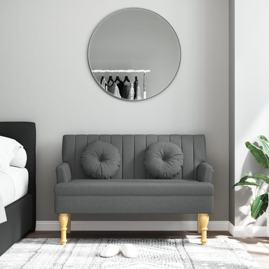 Bankje met kussens 113x64,5x75,5 cm stof donkergrijs is nu te koop bij PeponiXL, paradijselijk wonen!