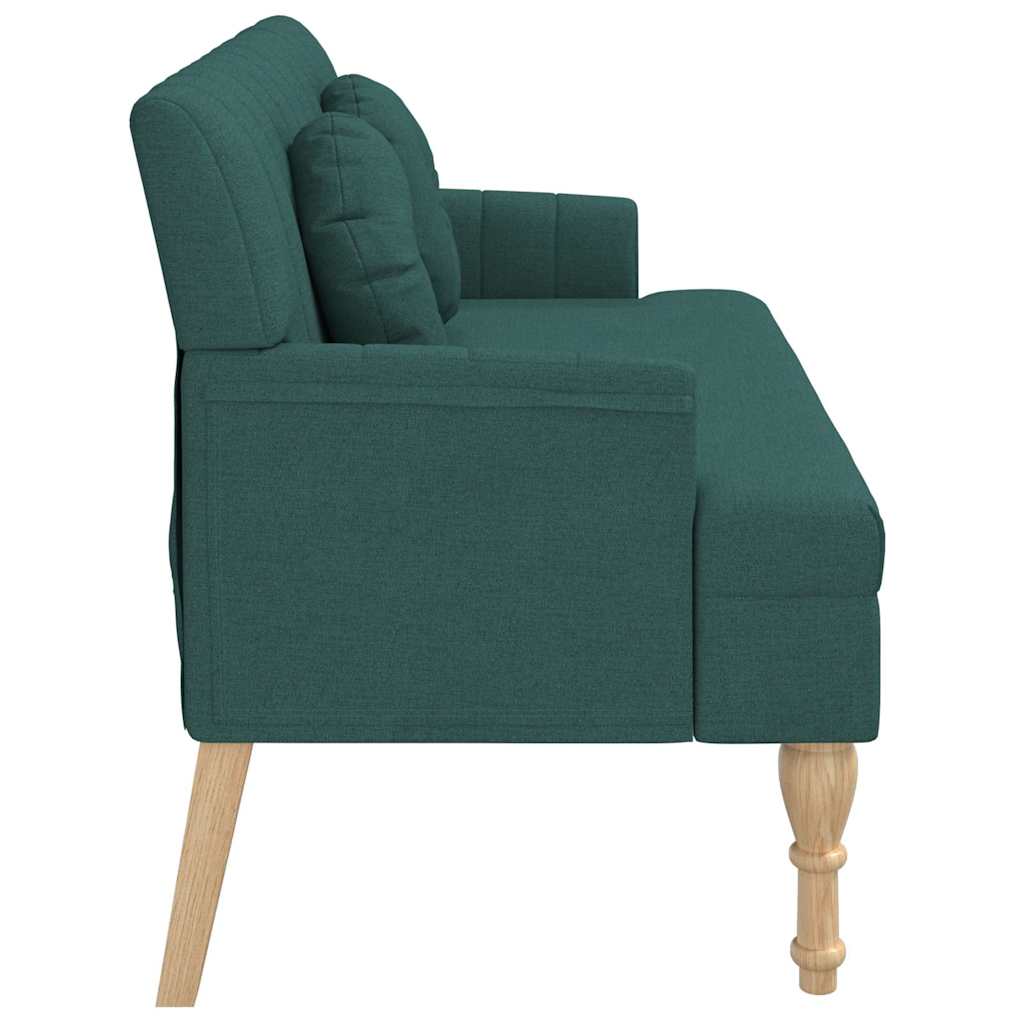 Bankje met kussens 113x64,5x75,5 cm stof donkergroen is nu te koop bij PeponiXL, paradijselijk wonen!