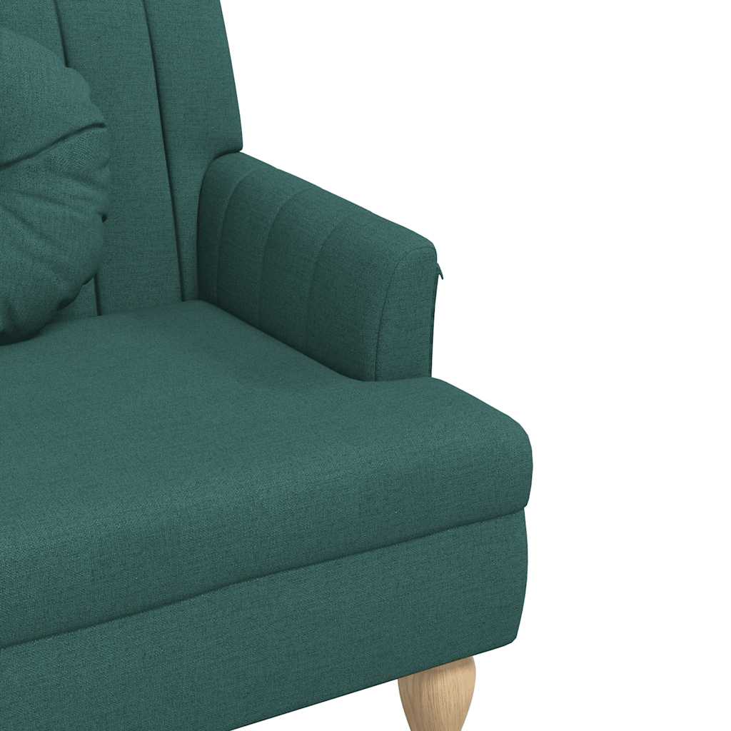 Bankje met kussens 113x64,5x75,5 cm stof donkergroen is nu te koop bij PeponiXL, paradijselijk wonen!