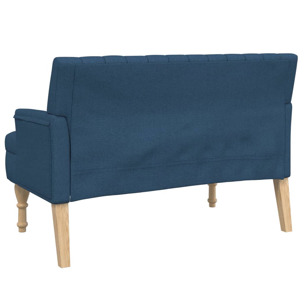 Bankje met kussens 113x64,5x75,5 cm stof blauw is nu te koop bij PeponiXL, paradijselijk wonen!