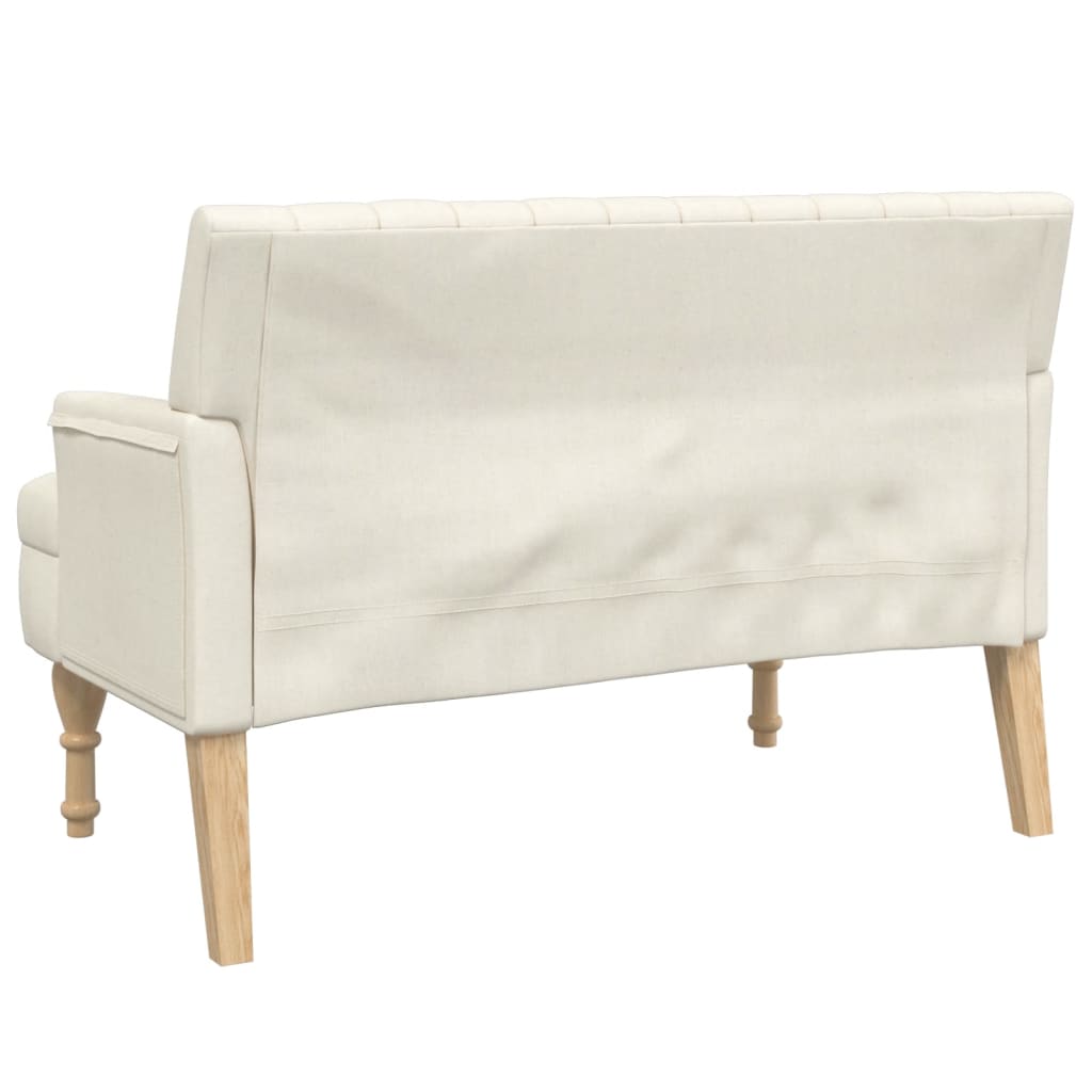 Bankje met kussens 113x64,5x75,5 cm linnen is nu te koop bij PeponiXL, paradijselijk wonen!