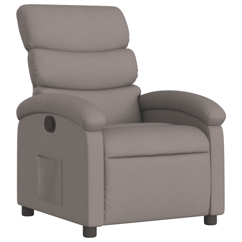 Fauteuil verstelbaar stof taupe is nu te koop bij PeponiXL, paradijselijk wonen!