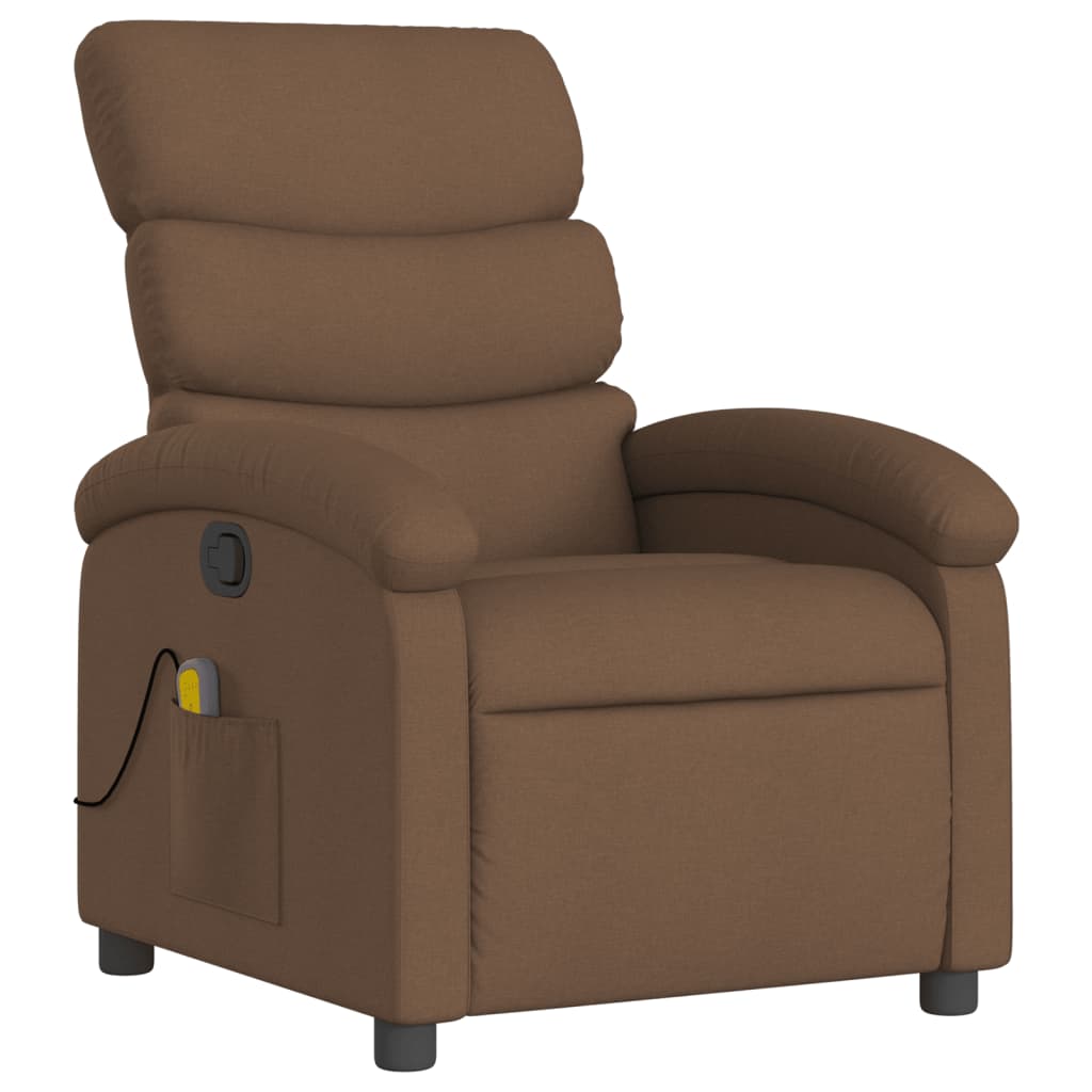 Massagestoel verstelbaar stof bruin is nu te koop bij PeponiXL, paradijselijk wonen!