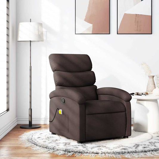Massagestoel verstelbaar stof donkerbruin is nu te koop bij PeponiXL, paradijselijk wonen!
