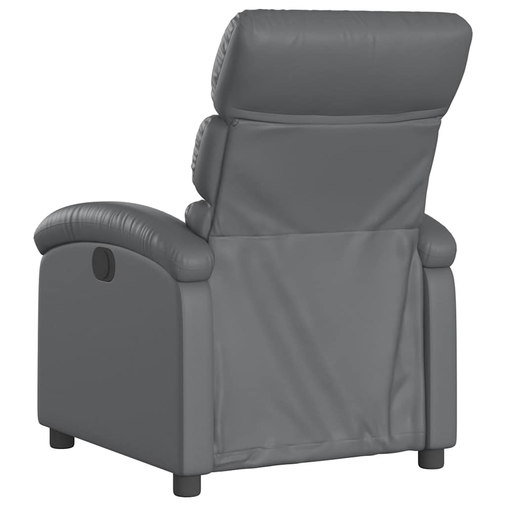 Fauteuil verstelbaar kunstleer grijs is nu te koop bij PeponiXL, paradijselijk wonen!