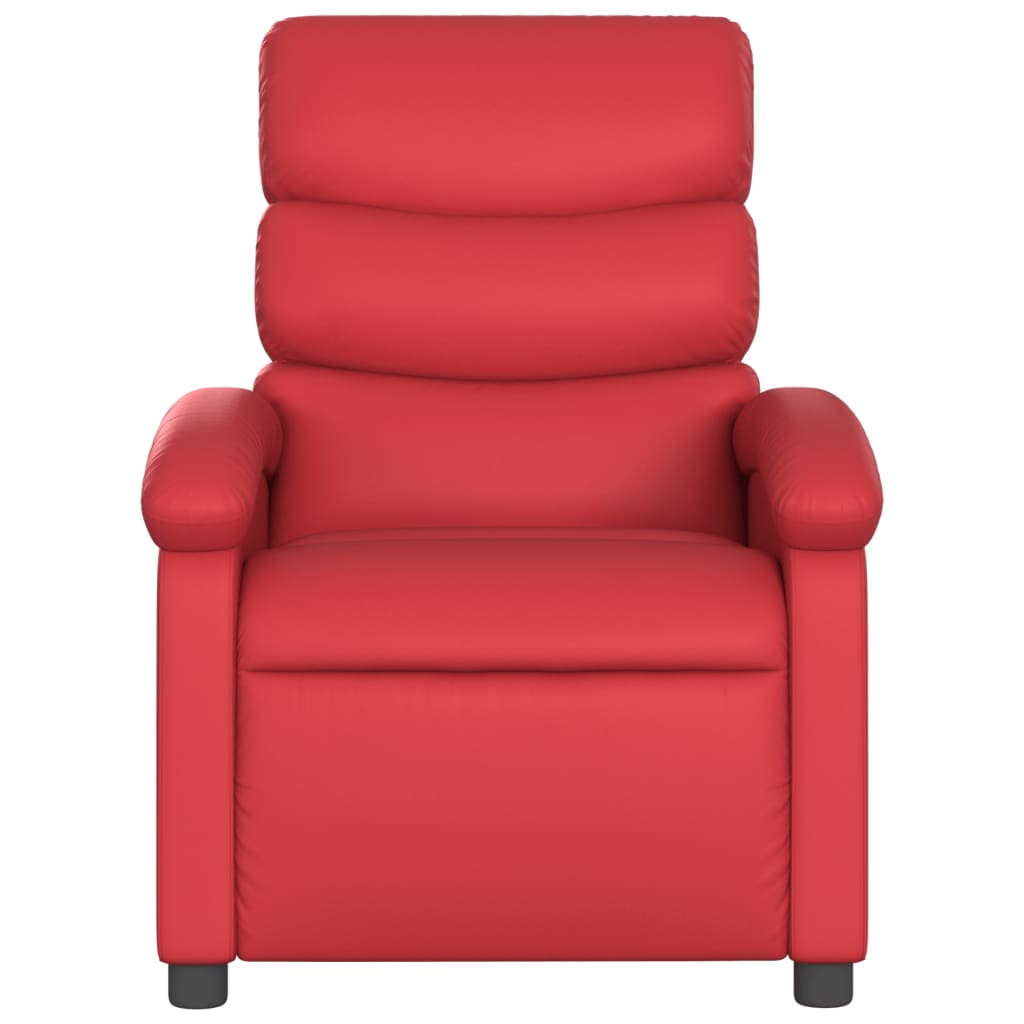 Fauteuil verstelbaar kunstleer rood is nu te koop bij PeponiXL, paradijselijk wonen!