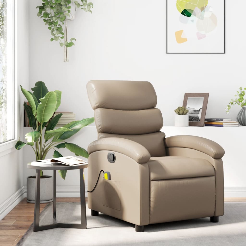 Massagestoel verstelbaar kunstleer cappuccinokleurig is nu te koop bij PeponiXL, paradijselijk wonen!