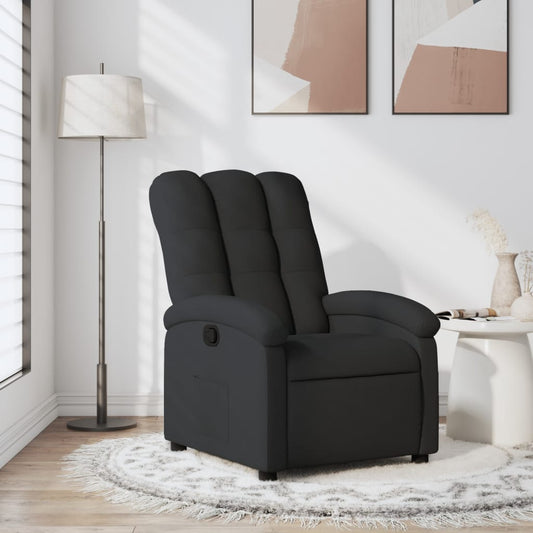 Fauteuil verstelbaar stof zwart is nu te koop bij PeponiXL, paradijselijk wonen!