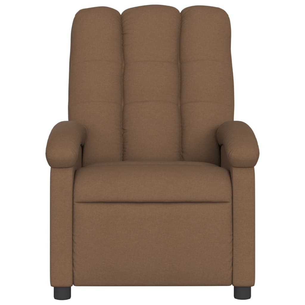 Fauteuil verstelbaar stof bruin is nu te koop bij PeponiXL, paradijselijk wonen!