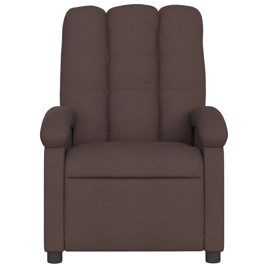 Fauteuil verstelbaar stof donkerbruin is nu te koop bij PeponiXL, paradijselijk wonen!