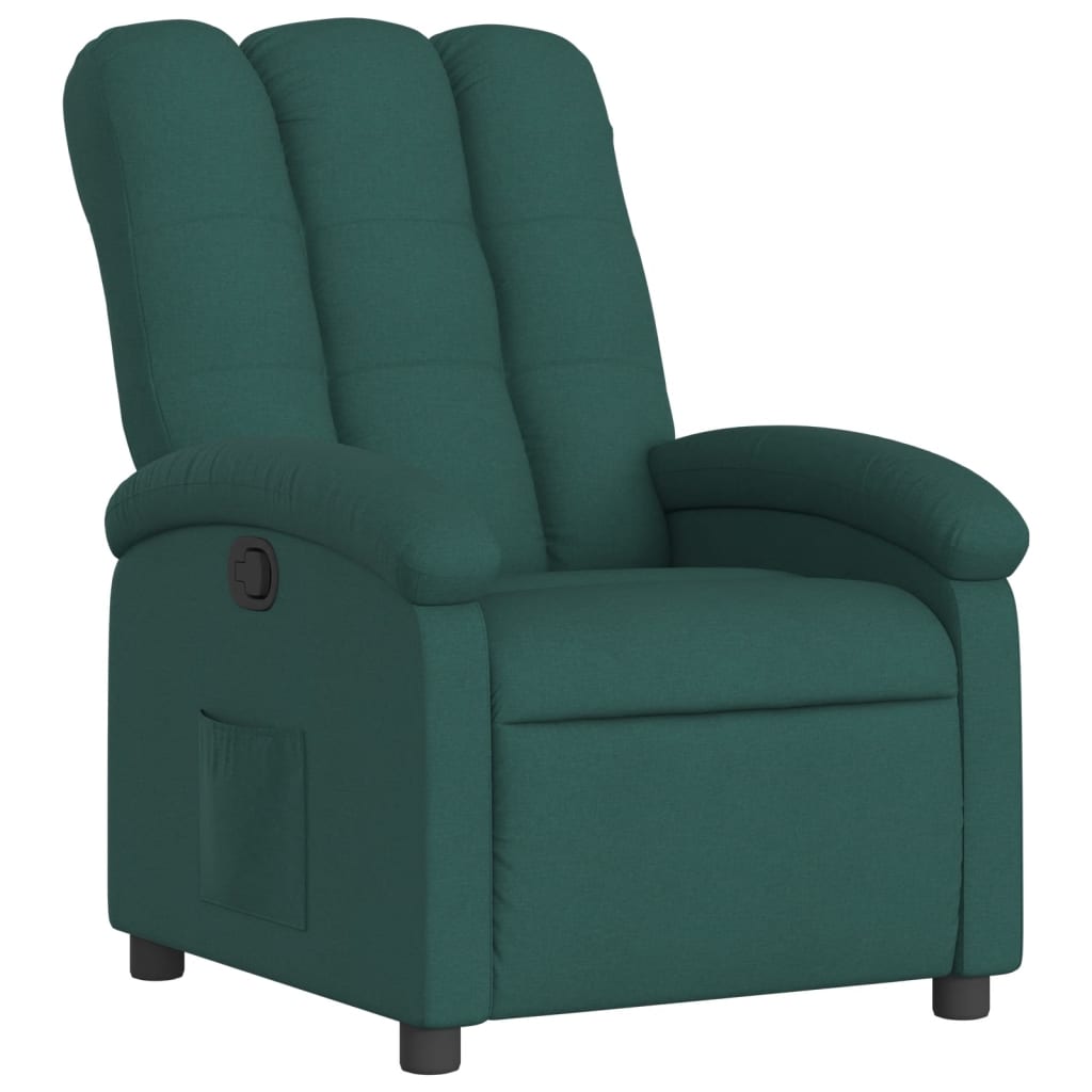 Fauteuil verstelbaar stof donkergroen is nu te koop bij PeponiXL, paradijselijk wonen!