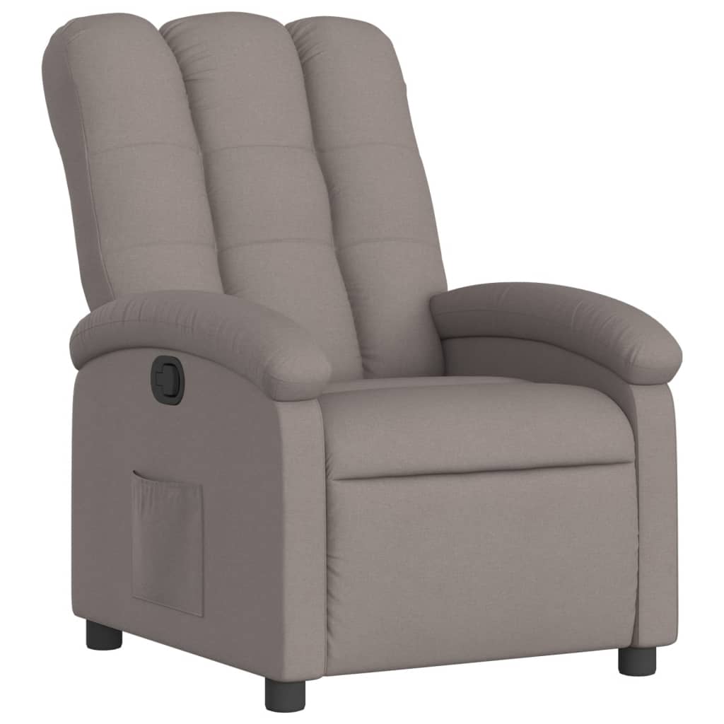 Fauteuil verstelbaar stof taupe is nu te koop bij PeponiXL, paradijselijk wonen!