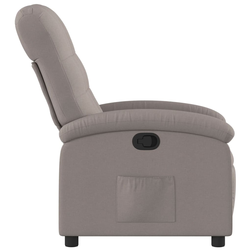 Fauteuil verstelbaar stof taupe is nu te koop bij PeponiXL, paradijselijk wonen!