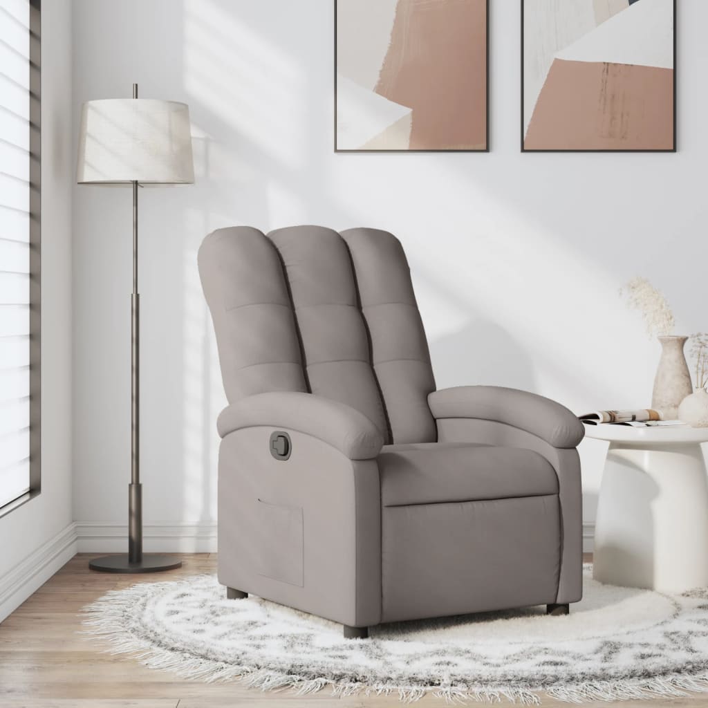 Fauteuil verstelbaar stof taupe is nu te koop bij PeponiXL, paradijselijk wonen!