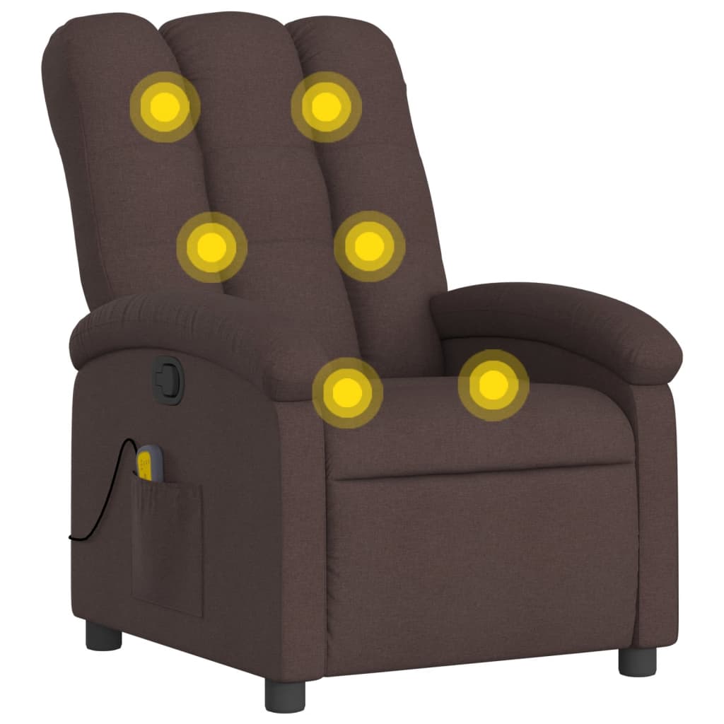 Massagestoel verstelbaar stof donkerbruin is nu te koop bij PeponiXL, paradijselijk wonen!