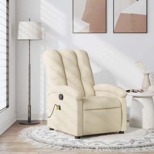 Massagestoel verstelbaar stof crèmekleurig is nu te koop bij PeponiXL, paradijselijk wonen!